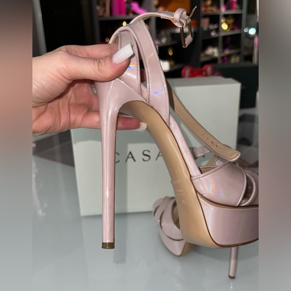 Casadei Flora Platform Sandals Size 38 - Picture 5 of 9